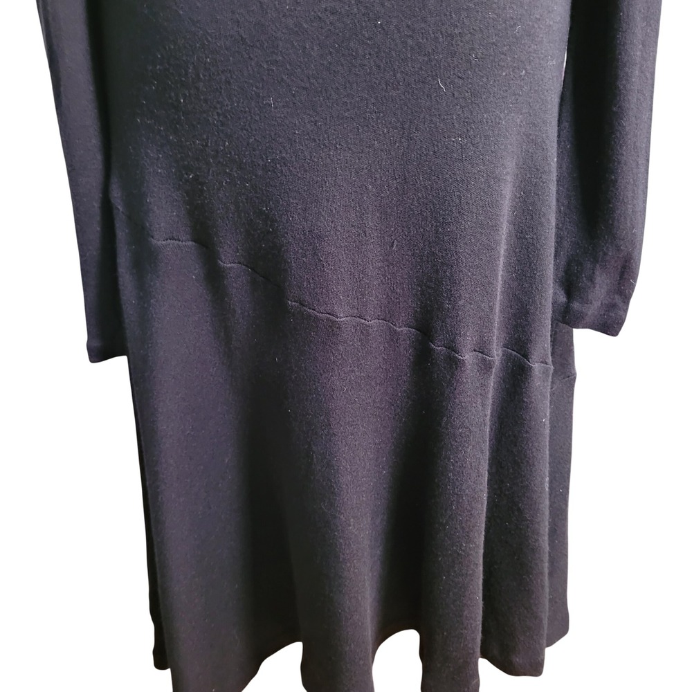 Banana Republic Wool Viscose Cowl Neck‎ Midi Sweater Dress Black M SEE PHOTOS - Picture 6 of 9